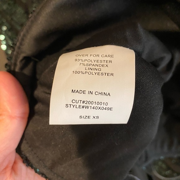 Windsor black and green sequin formal gown - Picture 5 of 8